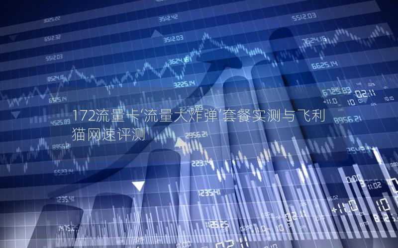 172流量卡‘流量大炸弹’套餐实测与飞利猫网速评测