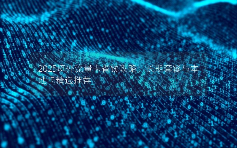 2025境外流量卡省钱攻略：长期套餐与本地卡精选推荐
