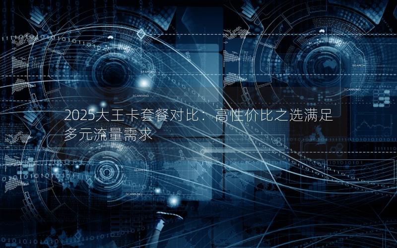 2025大王卡套餐对比：高性价比之选满足多元流量需求