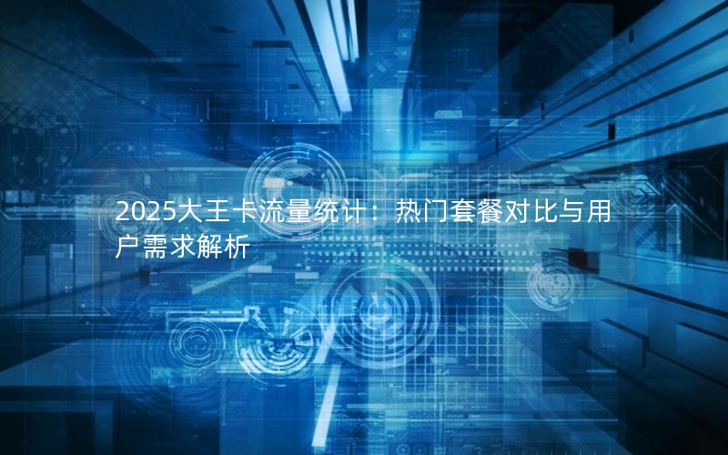 2025大王卡流量统计：热门套餐对比与用户需求解析