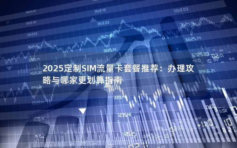 2025定制SIM流量卡套餐推荐：办理攻略与哪家更划算指南