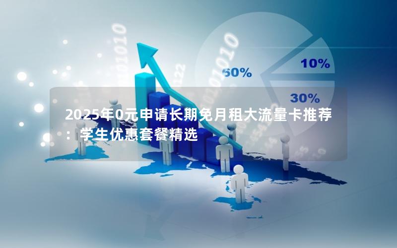2025年0元申请长期免月租大流量卡推荐：学生优惠套餐精选