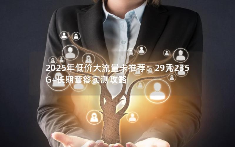 2025年低价大流量卡推荐：29元235G+长期套餐实测攻略