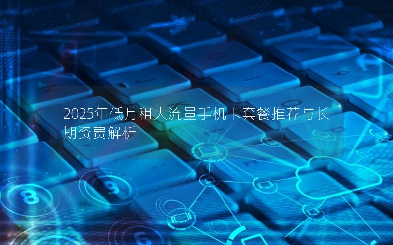 2025年低月租大流量手机卡套餐推荐与长期资费解析