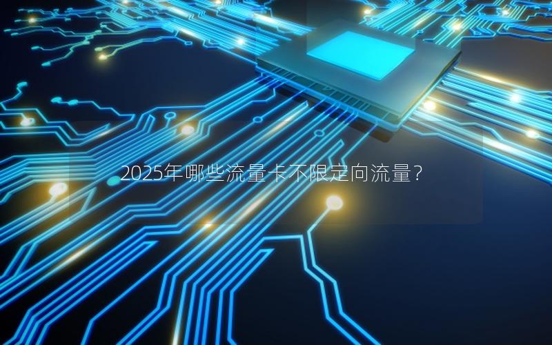 2025年哪些流量卡不限定向流量？