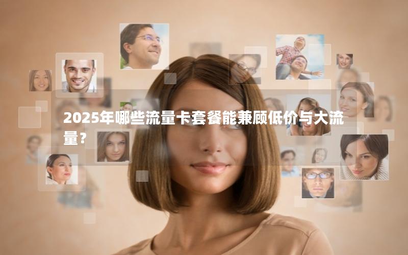 2025年哪些流量卡套餐能兼顾低价与大流量？