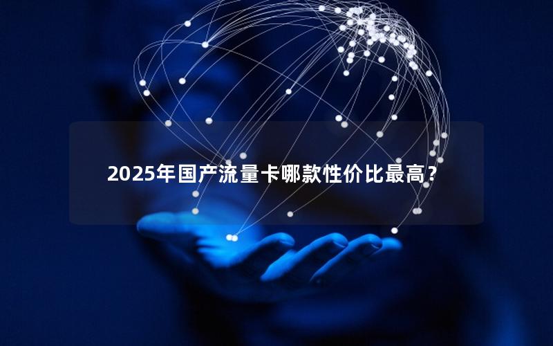 2025年国产流量卡哪款性价比最高？