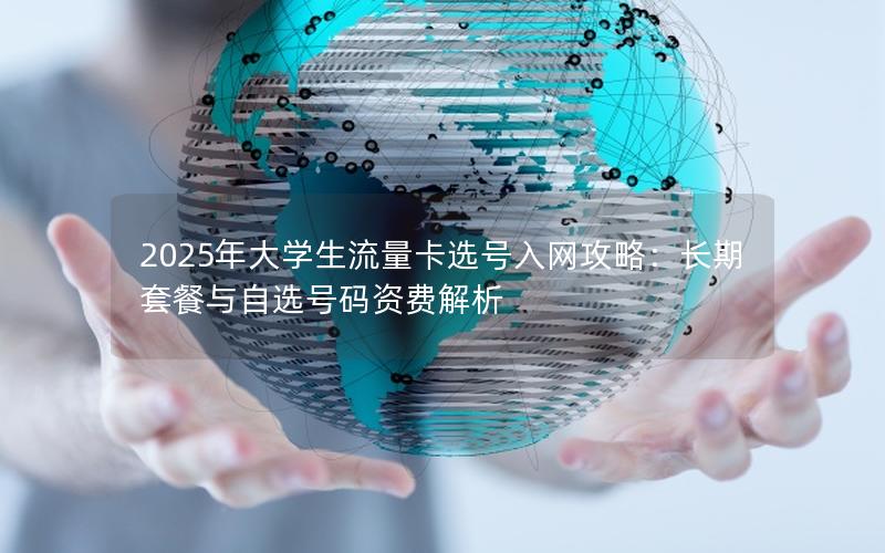 2025年大学生流量卡选号入网攻略：长期套餐与自选号码资费解析