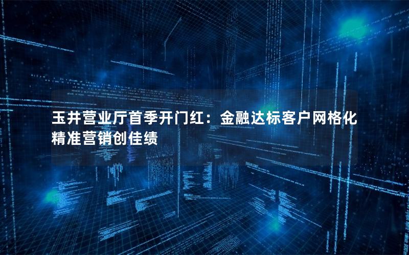 玉井营业厅首季开门红：金融达标客户网格化精准营销创佳绩