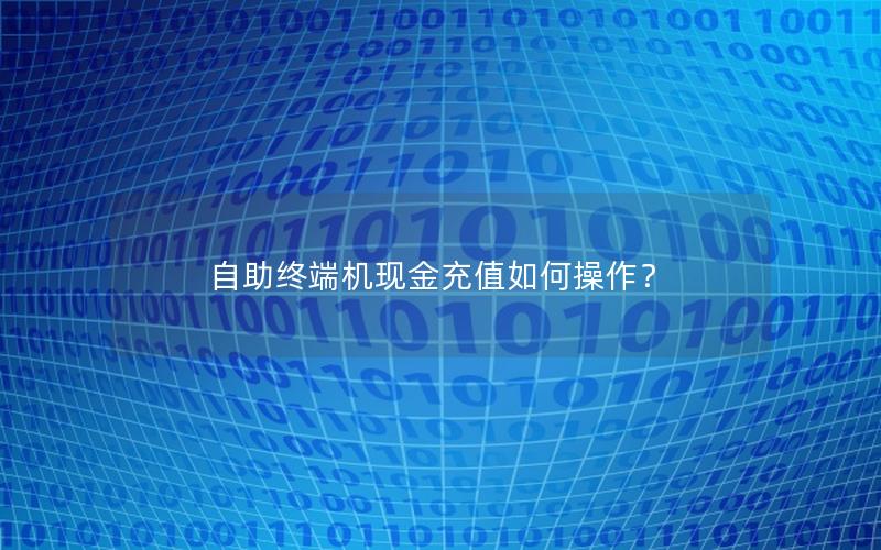 自助终端机现金充值如何操作？