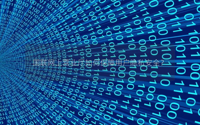 国联网上营业厅如何保障用户隐私安全？