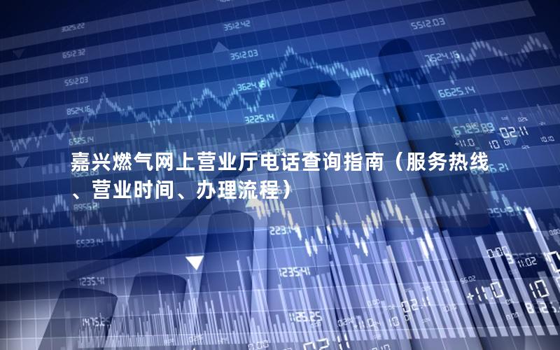 嘉兴燃气网上营业厅电话查询指南（服务热线、营业时间、办理流程）