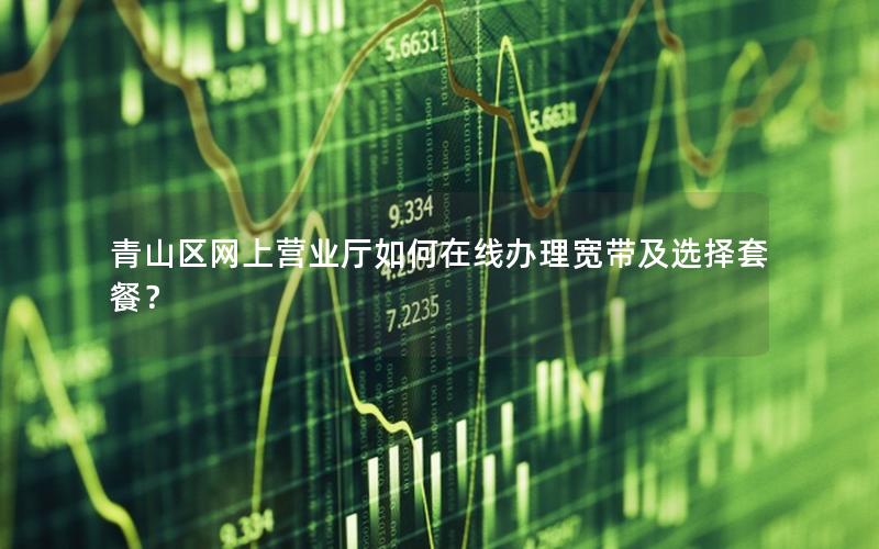青山区网上营业厅如何在线办理宽带及选择套餐？