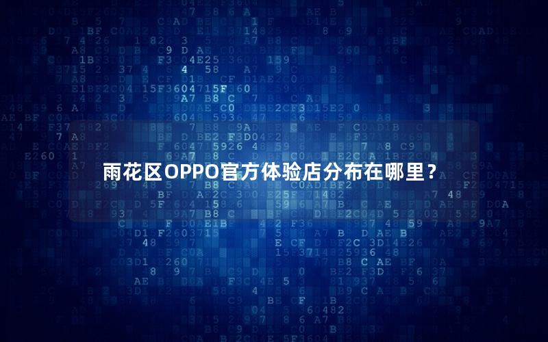 雨花区OPPO官方体验店分布在哪里？