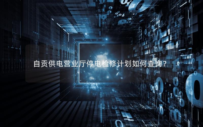 自贡供电营业厅停电检修计划如何查询？