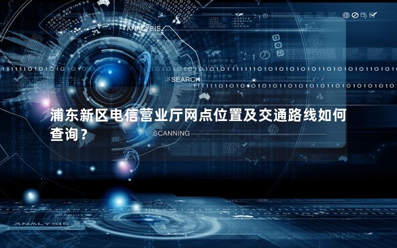 浦东新区电信营业厅网点位置及交通路线如何查询？