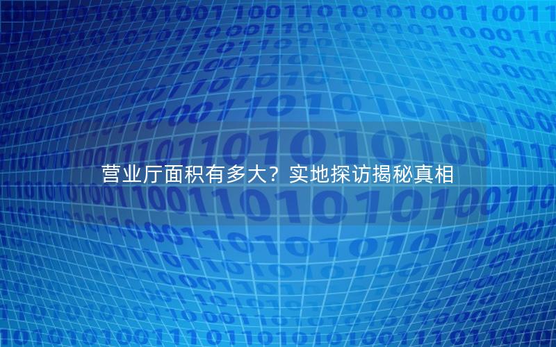 营业厅面积有多大？实地探访揭秘真相