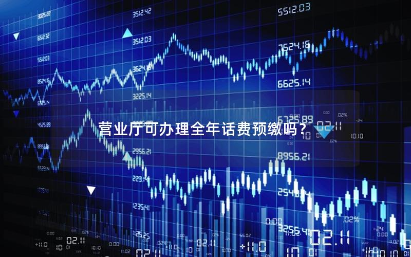 营业厅可办理全年话费预缴吗？