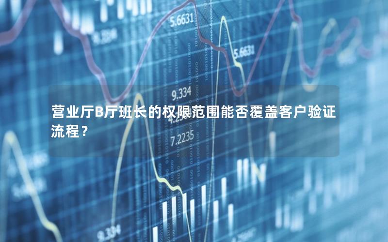 营业厅B厅班长的权限范围能否覆盖客户验证流程？