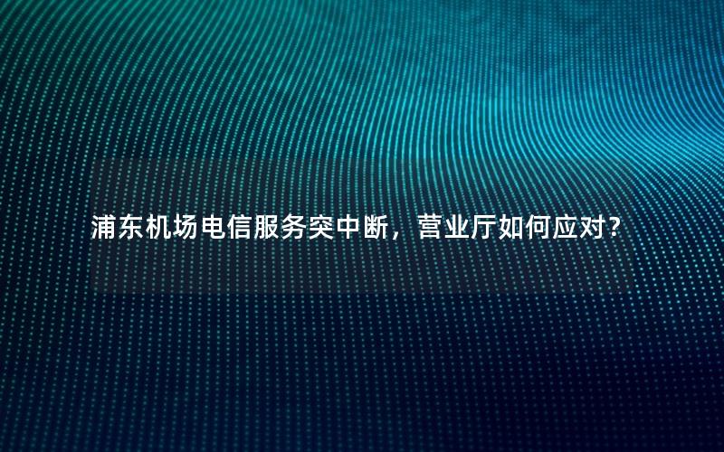 浦东机场电信服务突中断，营业厅如何应对？