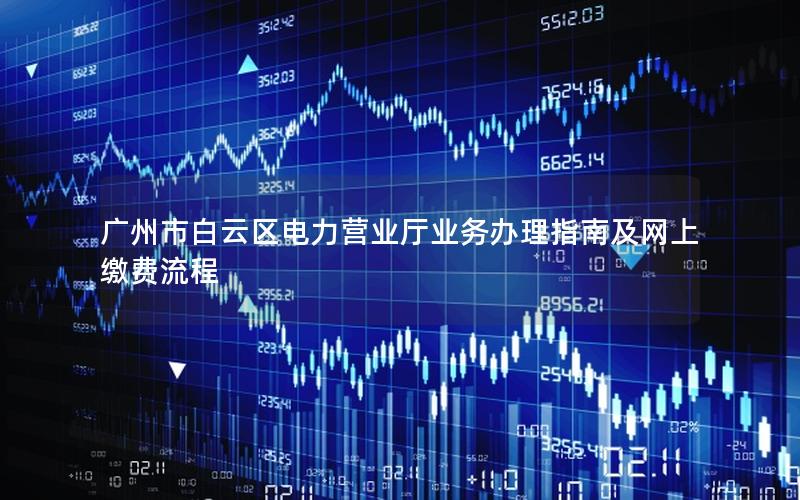 广州市白云区电力营业厅业务办理指南及网上缴费流程