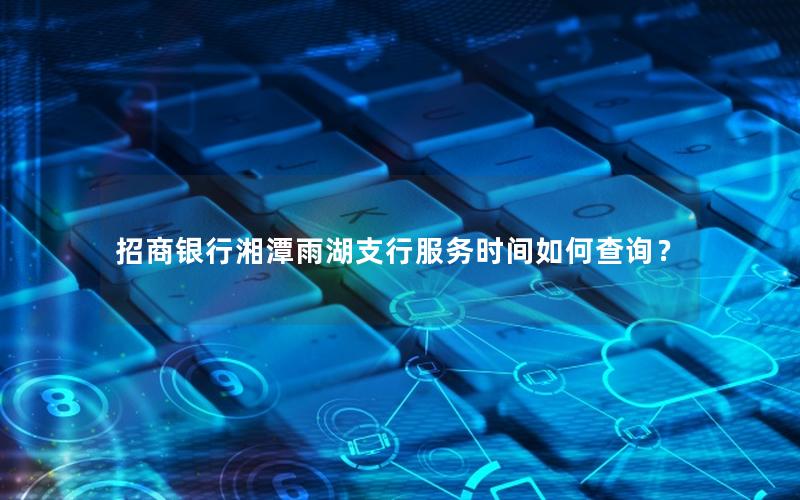 招商银行湘潭雨湖支行服务时间如何查询？