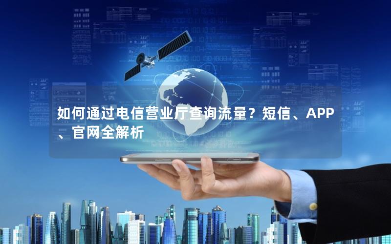 如何通过电信营业厅查询流量？短信、APP、官网全解析