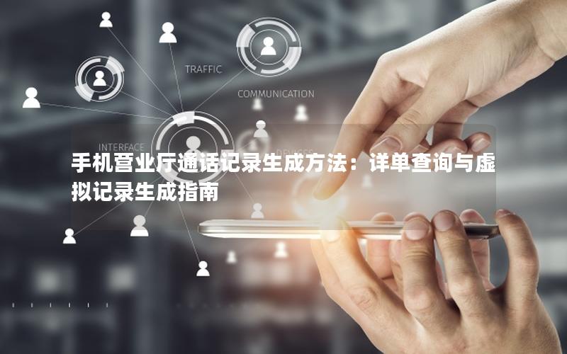 手机营业厅通话记录生成方法：详单查询与虚拟记录生成指南