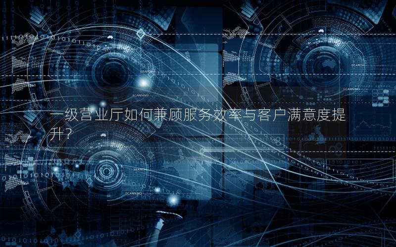 一级营业厅如何兼顾服务效率与客户满意度提升？