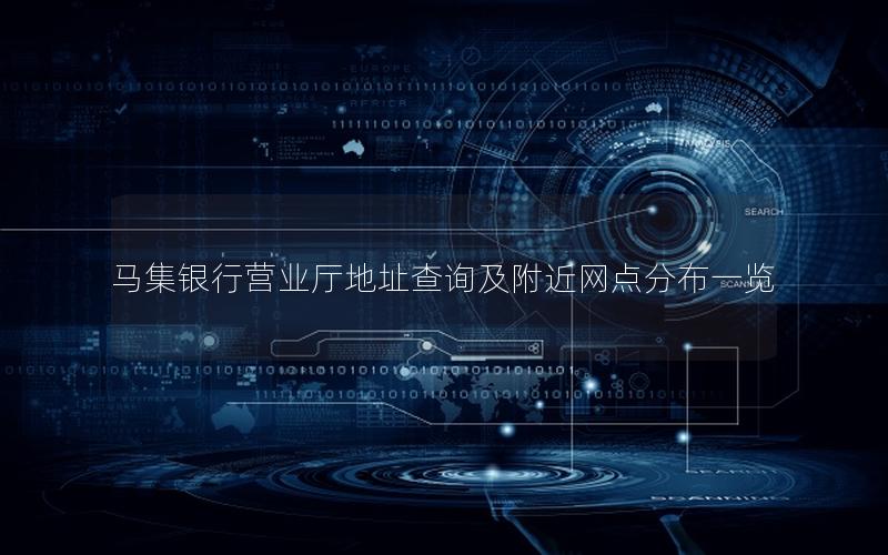 马集银行营业厅地址查询及附近网点分布一览