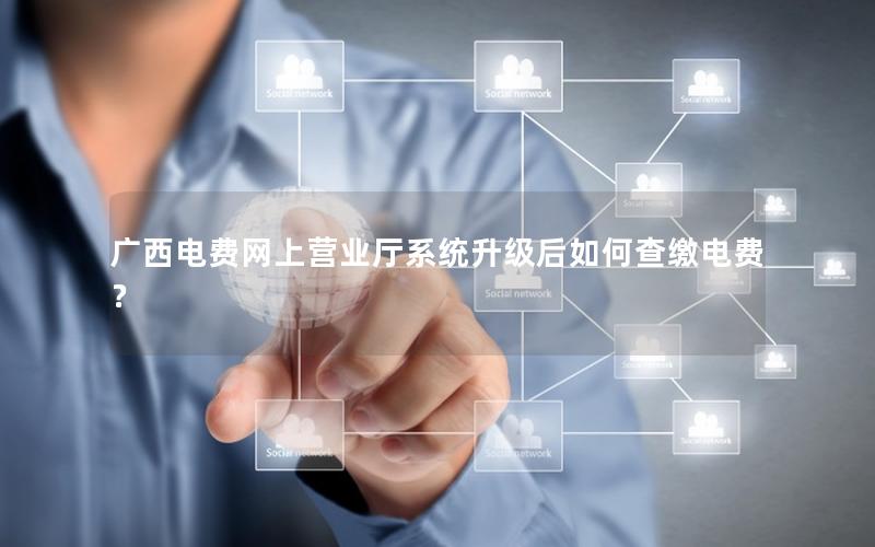 广西电费网上营业厅系统升级后如何查缴电费？