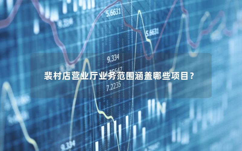 裴村店营业厅业务范围涵盖哪些项目？