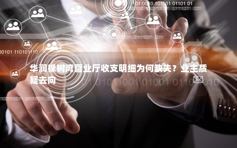 华润橡树湾营业厅收支明细为何缺失？业主质疑去向