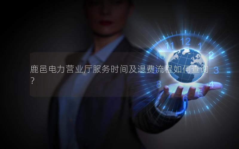 鹿邑电力营业厅服务时间及退费流程如何查询？
