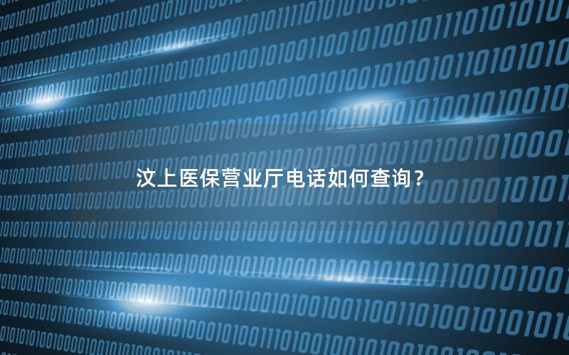 汶上医保营业厅电话如何查询？