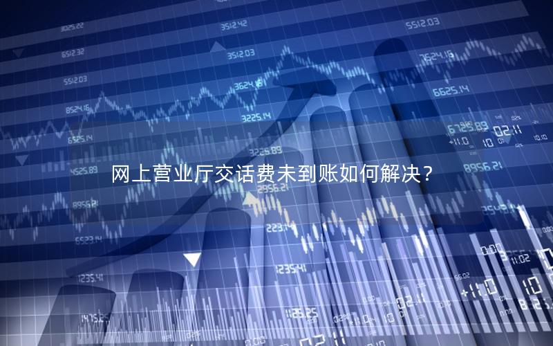 网上营业厅交话费未到账如何解决？