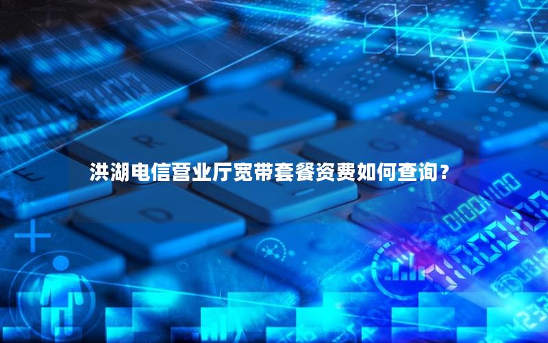 洪湖电信营业厅宽带套餐资费如何查询？