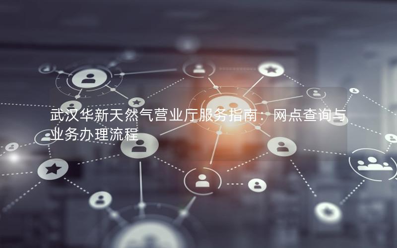 武汉华新天然气营业厅服务指南：网点查询与业务办理流程