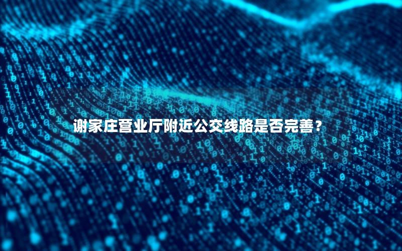 谢家庄营业厅附近公交线路是否完善？
