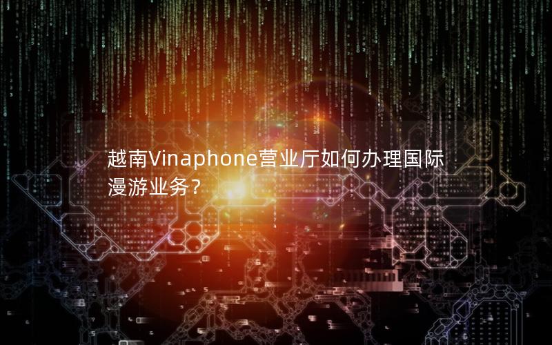 越南Vinaphone营业厅如何办理国际漫游业务？