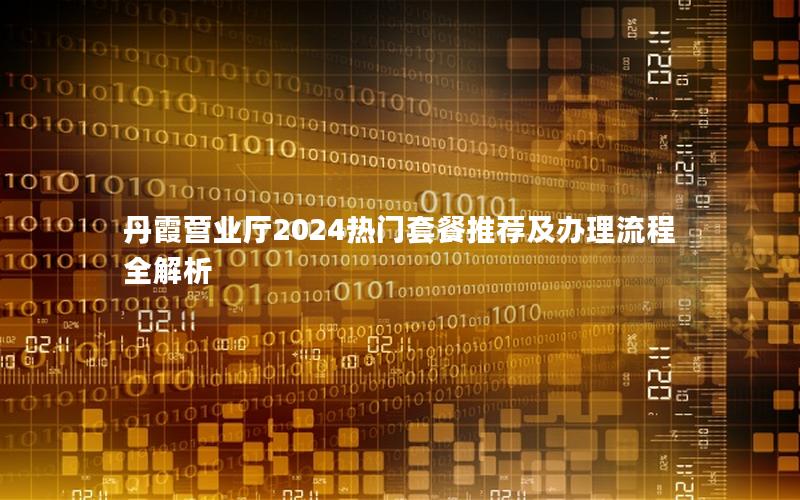 丹霞营业厅2024热门套餐推荐及办理流程全解析
