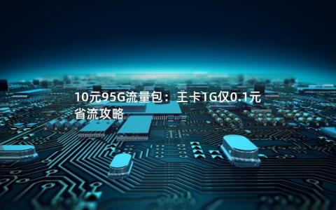 10元95G流量包：王卡1G仅0.1元  省流攻略