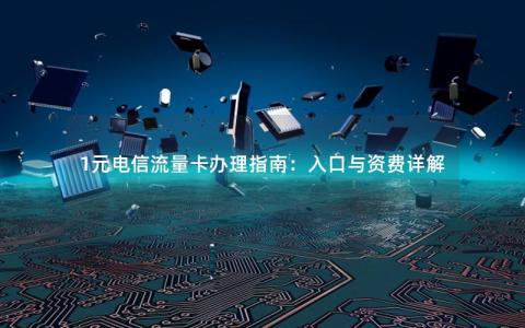 1元电信流量卡办理指南：入口与资费详解