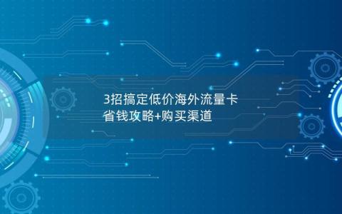 3招搞定低价海外流量卡  省钱攻略+购买渠道