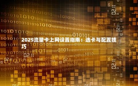 2025流量卡上网设置指南：选卡与配置技巧