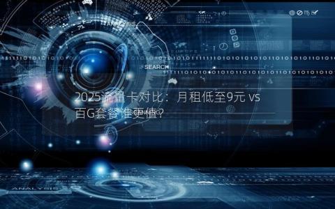 2025流量卡对比：月租低至9元 vs 百G套餐谁更值？